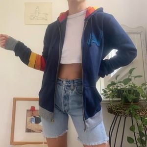 SOLD Aviator nation signature rainbow hoodie